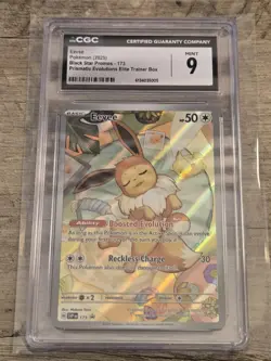 CGC 9 Eevee 173 SVP Prismatic Evolutions Promo Pokemon CenterSequential Slab Lot - Image 2