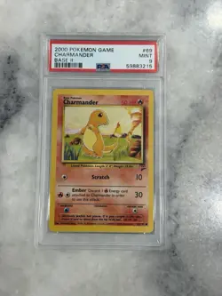 2000 Pokemon Base Set II 69/130 Charmander PSA 9 Mint Unlimited - Image 1