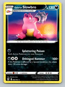 Pokemon Galarian Slowbro SWSH05: Battle Styles 092/163 Near Mint NM - Image 1
