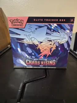 Pokemon Mega Evolution Chaos Rising Elite Trainer Box Factory Sealed ETB in Hand - Image 1