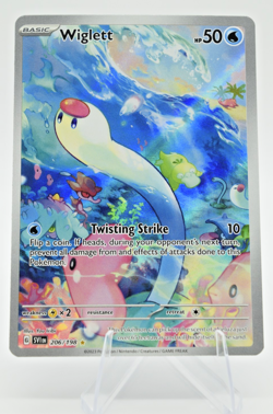 Pokemon TCG Scarlet & Violet Base Wiglett 206/198 Illustration Rare IR NM - Image 1
