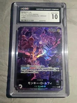 One Piece OP09-061 Monkey.D.Luffy 2nd Anniversary CGC 10 - Image 1