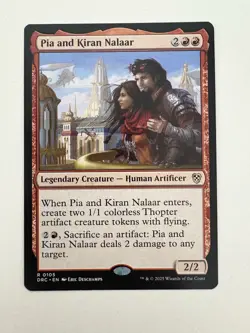 Pia and Kiran Nalaar MTG Magic the Gathering Card NM Near Mint DRC - Image 1