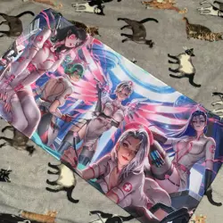 Overwatch D.va mercy Kiriko Rubber Playmat Play Mat Tcg Trading Card Game Mouse - Image 1