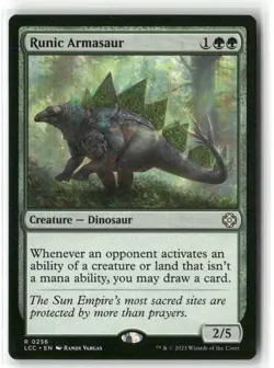 Runic Armasaur Commander: The Lost Caverns Of Ixalan MTG NM Magic - Image 1