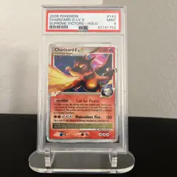 Charizard G LV.X 143/147 Supreme Victors holo 2009 Pokemon Card PSA 9 with Guard - Image 1