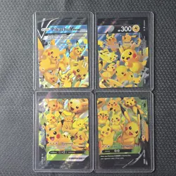 Pokemon TCG Pikachu V-UNION 4 Card Set SWSH Black Star Promo Complete NM - Image 1