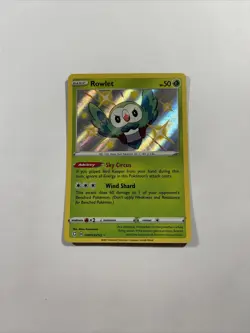 Rowlet SV001/SV122 - Shining Fates - Shiny Holo Rare Pokemon Card Near Mint - Image 1
