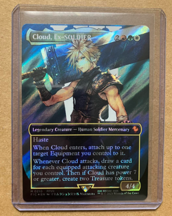 Cloud, Ex-SOLDIER - #210 (Borderless) (Surge Foil) Commander Final Fantasy - Mtg - Image 1