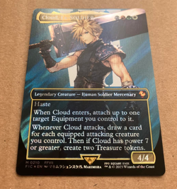 Cloud, Ex-SOLDIER - #210 (Borderless) (Surge Foil) Commander Final Fantasy - Mtg - Image 3