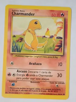 Charmander 46/102 Spanish/Espanol Pokemon Card NM - Image 1