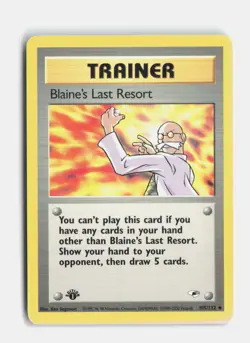 Blaine's Last Resort 105/132 Unlimited Gym Heroes Pokemon LP - Image 1