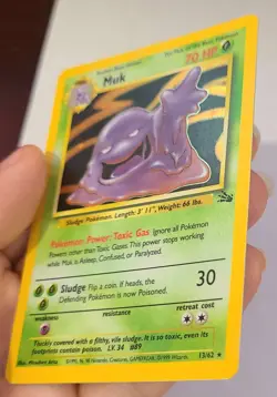 Muk Holo Rare 13/62 Fossil Pokemon Card LP - Image 4