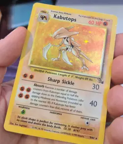 Kabutops Holo 9/62 Fossil Set Pokemon Card HP - Image 1