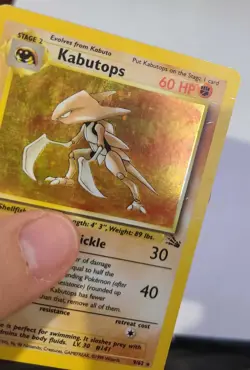 Kabutops Holo 9/62 Fossil Set Pokemon Card HP - Image 4