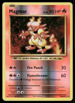 Pokemon Cards Magmar 20/108 Reverse Holo Evolutions Uncommon NM - Image 1
