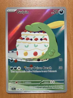 Pokemon Card TCG SCR Gulpin Illustration Rare 154/142 Stellar Crown Fast Shippin - Image 1