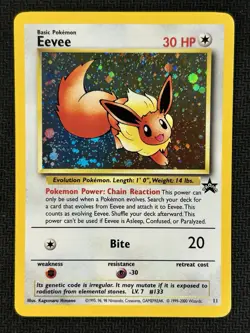 Eevee #11 WOTC Black Star Promo - Pokemon TCG - 2000 - LP - Image 1