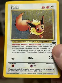 Eevee #11 WOTC Black Star Promo - Pokemon TCG - 2000 - LP - Image 2