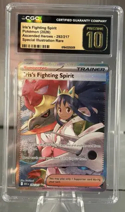 2026 Pokemon Ascended Heroes Iris Fighting Spirit 292/217 SIR CGC 10 Pristine - Image 1