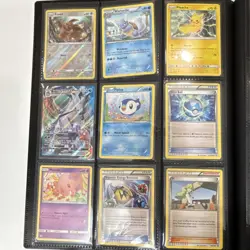 Pokemon TCG 9-Card Lot: Eevee, Wartortle, Pikachu, Calyrex Vmax, Piplup, Munna - Image 1