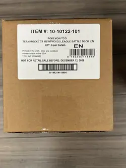 POKEMON TCG: TEAM ROCKET'S MEWTWO EX LEAGUE BATTLE DECK EN SEALED CASE QTY 6 - Image 1