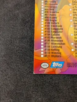 Pokemon Card Series 2 Topps TV Animation Edition Checklist LP - Image 3