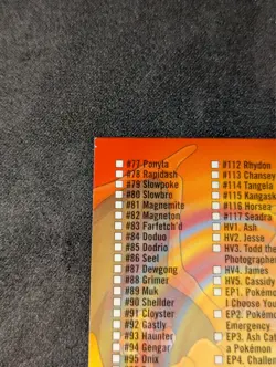 Pokemon Card Series 2 Topps TV Animation Edition Checklist LP - Image 5