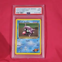 Pokemon TCG Gym Heroes Misty's Shellder 1st Edition #89/132 Regular PSA 9 - Image 1