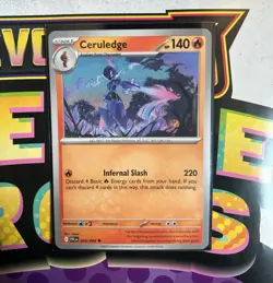 Pokemon TCG Ceruledge 197/191 Sv08 Surging Sparks Illustration Rare Holo 140 HP - Image 3