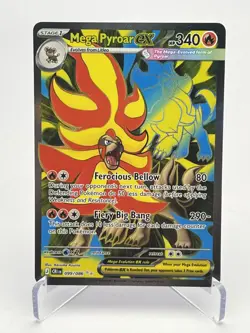 Pokemon TCG Mega Evolutions Chaos Rising Mega Pyroar ex 099/086 UR NM - Image 1