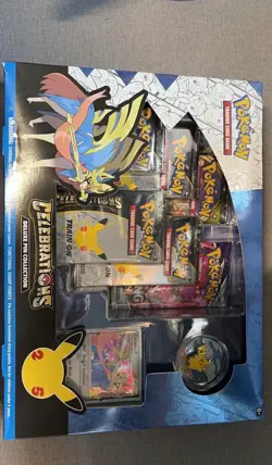 Pokemon TCG 25th Celebrations Deluxe Pin Collection Zacian LV. X Sealed - Image 1