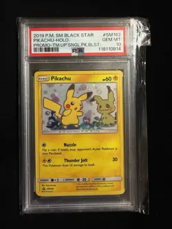 2019 Pokemon SM Black Star Promo #SM162 Pikachu-Holo Promo PSA 10 - Image 1