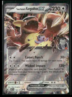 Team Rocket's Kangaskhan ex 162/217 Double Rare Ascended Heroes NM/M Pokemon - Image 1