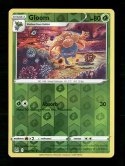 Gloom Reverse Holo Uncommon SWSH11: Lost Origin 002/196 NM Pokemon LP - Image 1