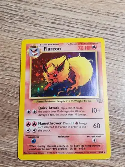 Flareon 3/64 Holo Rare WoTC Jungle Pokemon 1999 Wizards Of The Coast TCG - Image 1