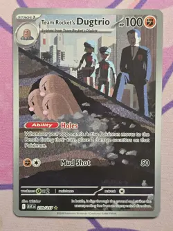 Team Rocket's Dugtrio - 239/217 - Illustration Rare NM-Mint Pokemon ME02.5 - - Image 1