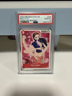 Nico Robin ST01-008 Super Pre-Release One Piece ST01 2022 - PSA 10 - Image 1