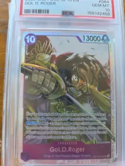 Gol. D. Roger OP13-064 One Piece TCG Carrying On His Will English Foil NM PSA 10 - Image 1