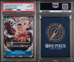 2025 ONE PIECE MONKEY D. LUFFY OP13-CARRYING ON HIS WILL TREASURE RARE TR PSA 10 - Image 3
