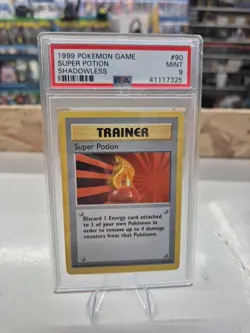Super Potion 90/102 SHADOWLESS Pokemon Card WOTC Base Set Uncommon Trainer - Image 1