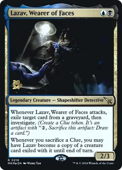 MTG Lazav, Wearer of Faces [Murders at Karlov Manor Prerelease Promos] Foil Near - Image 1
