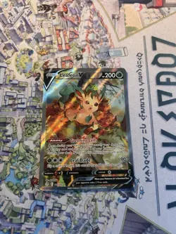 Leafeon v Alternate Full Art Holo Ultra Rare Card 167/203SWSH07: Evolving Skies - Image 1