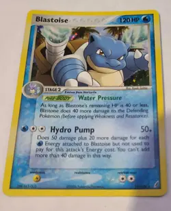 Blastoise Holo 14/100 Crystal Guardians Pokemon Card LP - Image 3