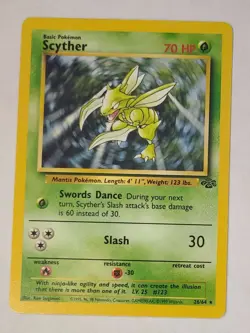 Scyther 10/64 Non-Holo 1999 Pokemon Card Jungle LP - Image 1