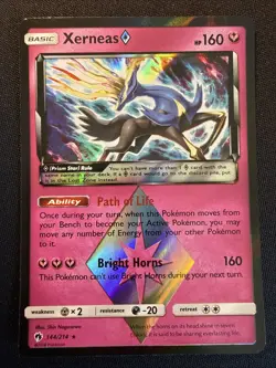 Xerneas Prism Star 144/214 NM Holo Lost Thunder Near Mint Foil SM Pokemon Card - Image 1