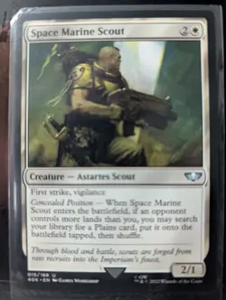 Space Marine Scout 15 40K MTG SealedinSleeve - Image 1