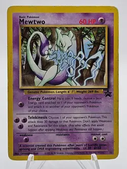 Pokemon Mewtwo 12/53 Wotc Promo Regular Card 1999 English Damaged - Image 1
