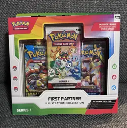 Pokemon TCG First Partner Illustration Collection Series 1 - 3 Packs Promo - Image 1