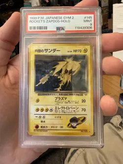 1999 POKEMON JAPANESE GYM 2 #145 ROCKET'S ZAPDOS-HOLO PSA 9 - Image 1